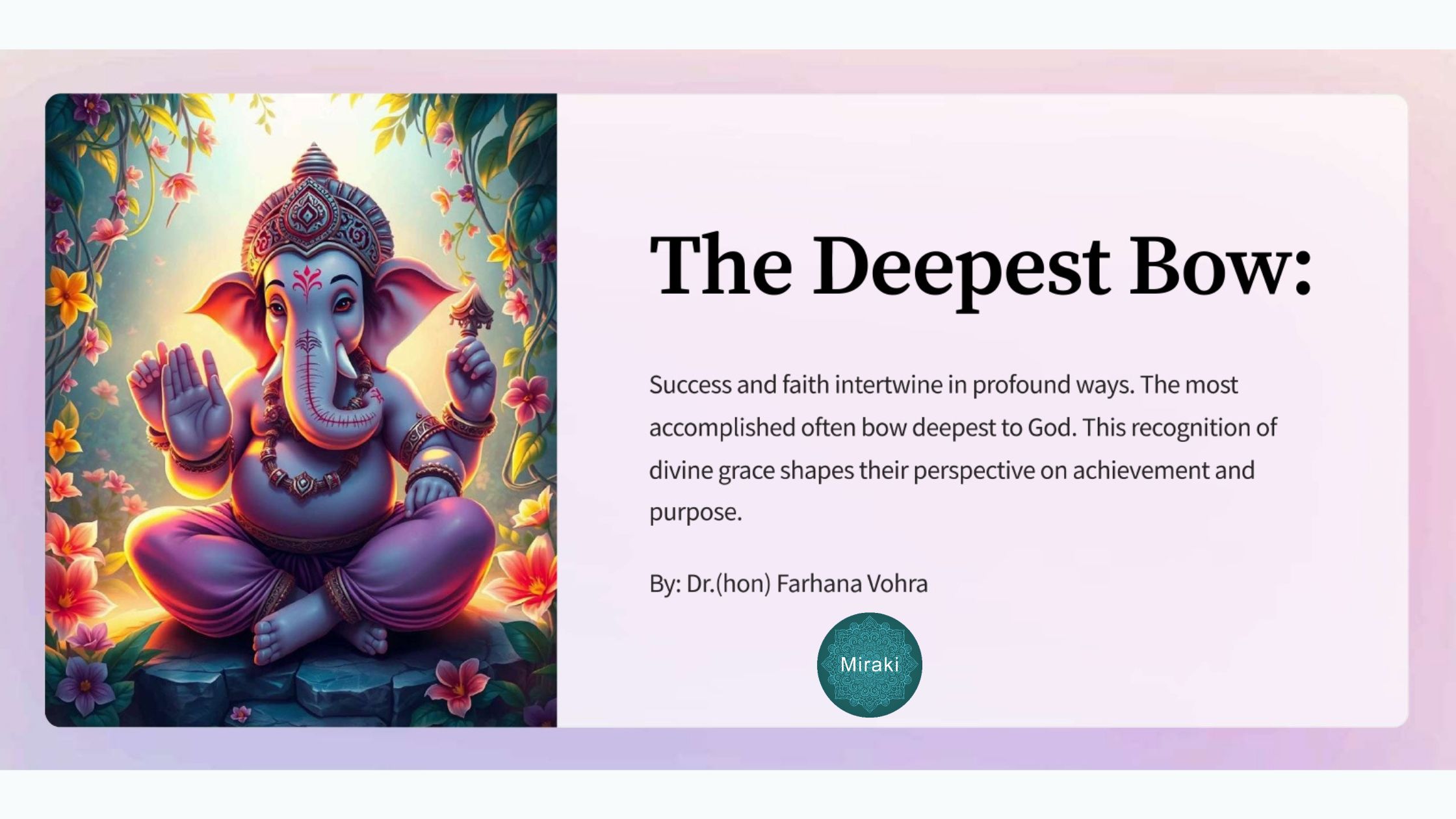 Those that bow the deepest to God